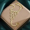 Summer Teardrop Brass Full Crystal Rhinestone Tassel Toe Ring Anklets for Women FS-WG8E204-03-2