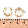 Brass Micro Pave Cubic Zirconia Hoop Earring Finding KK-N261-50G-3