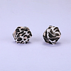 Colorful Pattern Printed Silicone Focal Beads SI-JX0022A-01-1