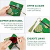 14Pcs 14 Colors Chinese Brocade Tassel Zipper Jewelry Bag Gift Pouch ABAG-NB0001-21-4