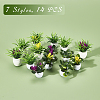 14Pcs 7 Styles Plastic Mini Bonsai Display Decorations DJEW-GA0001-11-4