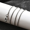 Tarnish Resistant 304 Stainless Steel Snake Chain Necklaces STAS-M174-018P-A-2