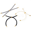 3Pcs 3 Colors Round Nylon Twisted Cord Slider Bracelet Making MAK-TA0001-32-2