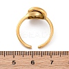 304 Stainless Steel Open Cuff Rings for Women LS-RJEW-M060-01G-03-5