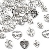 80Pcs 5 Styles Tibetan Style Zinc Alloy Charms TIBEP-FS0001-38-2