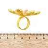 Adjustable Alloy Flower Finger Rings for Women RJEW-B124-01B-3