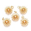 Brass Micro Pave Clear Cubic Zirconia Pendants ZIRC-B002-34G-I-1
