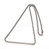 304 Stainless Steel Box Chain Necklaces NJEW-M124-08P-2