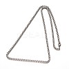 Tarnish Resistant 304 Stainless Steel Box Chain Necklaces NJEW-M124-08P-2