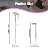 4Pcs 3 Style Plastic Imitation Pearl Cuff Earrings with Crystal Rhinestone EJEW-FI0001-30-2