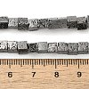 Electroplated Natural Lava Rock Beads Strands G-L606-E02-01E-4