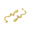 Ion Plating(IP) 304 Stainless Steel Stud Earrings EJEW-H009-01G-08-2