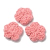 Peach Blossom Handmade Crochet Cotton Ornament Accessories AJEW-WH0326-53H-1