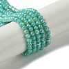 Electroplated Glass Beads Strands EGLA-P055-01B-01-1