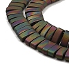 Electroplated Frosted Non-magnetic Synthetic Hematite Beads Strands G-G089-A01-06-3