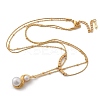 304 Stainless Steel Double Layer Necklaces NJEW-Z061-02G-4