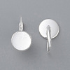 304 Stainless Steel Leverback Earring Settings STAS-F191-03S-8mm-3