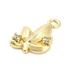 Brass Micro Pave Cubic Zirconia Charms ZIRC-F143-01G-2