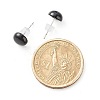 Half Round Natural Mixed Gemstone Stud Earrings for Girl Women EJEW-JE04664-6