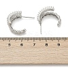 Twist Brass Micro Pave Cubic Zirconia Stud Earrings EJEW-M082-16P-02-2