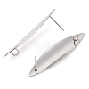 304 Stainless Steel Studs Earring Findings STAS-H226-05P-2