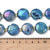 Electroplated Natural Druzy Geode Crystal Beads Strands G-G459-04J-4