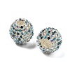 Sparkle Glass Rhinestone Round Beads OACR-S048-01G-1