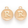 Golden Plated Alloy Enamel Charms ENAM-S118-06R-1