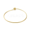 Screw End Ball 304 Stainless Steel Wire Bangle BJEW-F435-01G-8