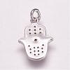 Brass Micro Pave Cubic Zirconia Pendants ZIRC-G099-39P-2