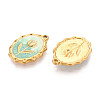 304 Stainless Steel Enamel Pendants STAS-N110-27E-G-2
