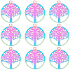Ion Plating(IP) 201 Stainless Steel Filigree Pendants STAS-CN0001-44-1