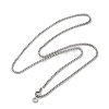 304 Stainless Steel Hexagon Pendant Box Chain Necklaces for Women NJEW-A045-25P-4