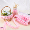 10M Polyester Flower Lace Ribbon with Paillettes OCOR-GF0003-34B-4