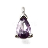 Brass Micro Pave Cubic Zirconia Pendants KK-D356-08A-P-1
