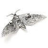 Moon Phase Moth Alloy Brooch Pin JEWB-Z031-06AS-3