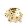 Brass Micro Pave Colorful Cubic Zirconia Connector Charms X-KK-B059-05G-01-2