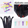 24Pcs 4 Colors PVC Zipper Pull Tabs PVC-GF0001-02B-03-4