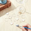 DIY Rhombus Wine Glass Charm Tags Making Kit DIY-SC0018-63-5