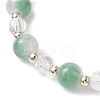 5Pcs Crackle Imitation Jade Glass & Transparent Glass Beaded Stretch Bracelets BJEW-JB11859-5
