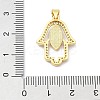 Brass Micro Pave Clear Cubic Zirconia Pendants KK-A221-07G-3