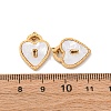 304 Stainless Steel Pave Natural Shell Pendants STAS-U061-05G-3