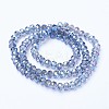 Electroplate Transparent Glass Beads Strands EGLA-A034-T2mm-Y02-2