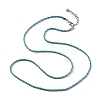 2MM Braided Round Polycotton Cord Necklace Making with Alloy Lobster Claws Clasps and Iron End Chains NJEW-Q031-01C-2