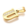 Ion Plating(IP) 304 Stainless Steel Rhinestone Pendants STAS-U035-01G-U-2