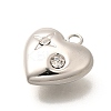 304 Stainless Steel Rhinestone Pendants STAS-M109-10P-02-2