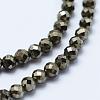 Natural Pyrite Beads Strands G-J369-19-4mm-3