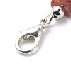 Mushroom Handmade Lampwork Pendant Decorations HJEW-JM00753-5