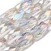 Transparent Electroplate Glass Beads Strands GLAA-G116-01A-AB01-1