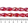 Transparent Electroplate Glass Beads Strands EGLA-N013-T6mm-B12-4